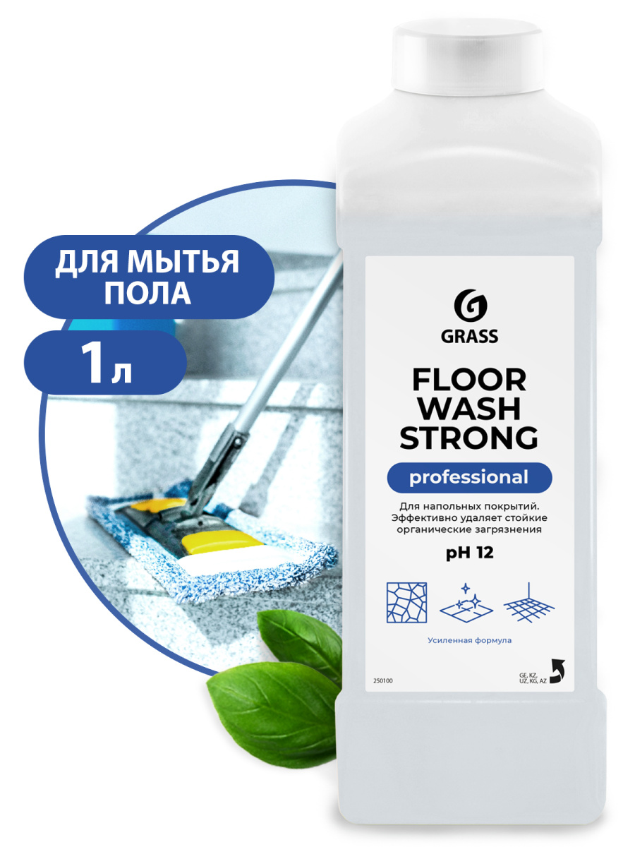 Моющее средство для пола Grass FLOOR WASH STRONG (щелочное), 1л
