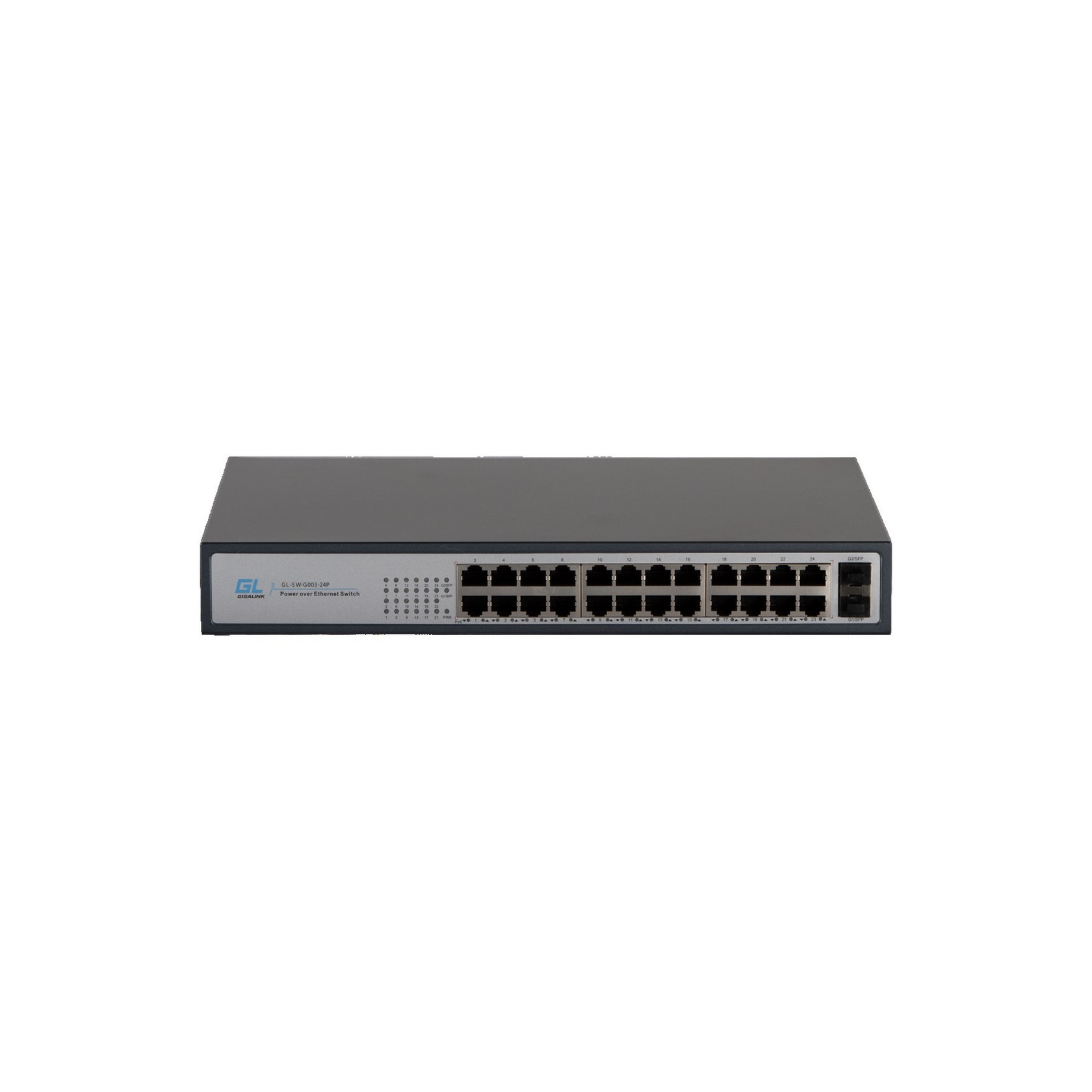 24 PoE (802.3af/at) портов 1Гбит/с, 2 SFP, 250Вт
