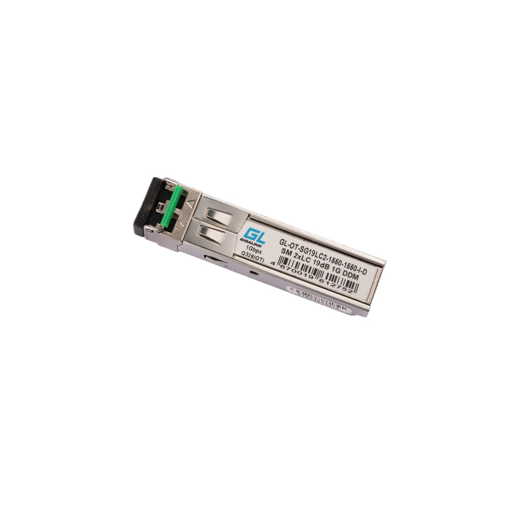 Модуль GIGALINK SFP, 1.25 Гбит/с, Duplex, 2 ОВ, SM, 2xLC, Tx:1550/Rx:1550 нм, DDM, 19 дБ (до 40 км), -40 +85 °С GL-OT-SG19LC2-1550-1550-I-D