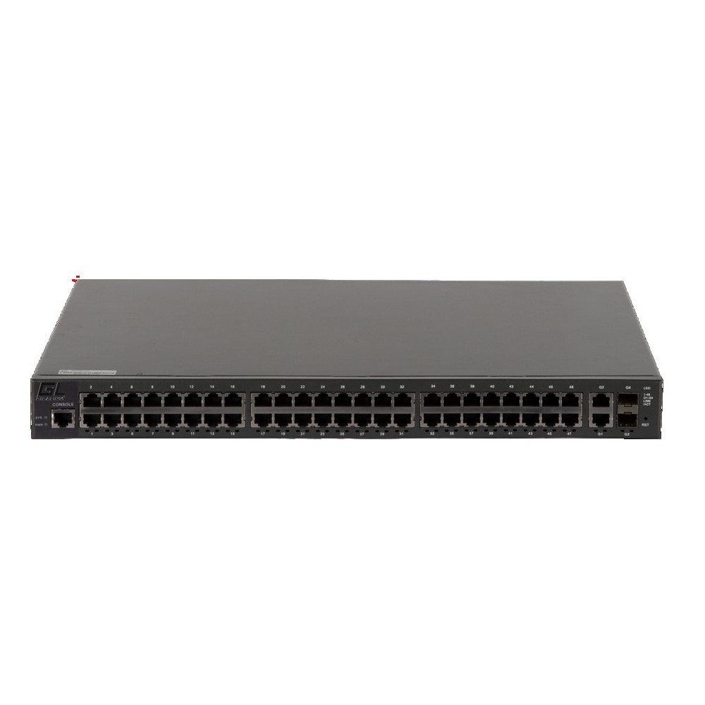 Управляемый коммутатор L2 GIGALINK 48 BASE-TX 10/100Мб/с портов, 2 10/100/1000 BASE-TX, 2 SFP 1000Мб/с, 1 консольный порт, 1U 19"