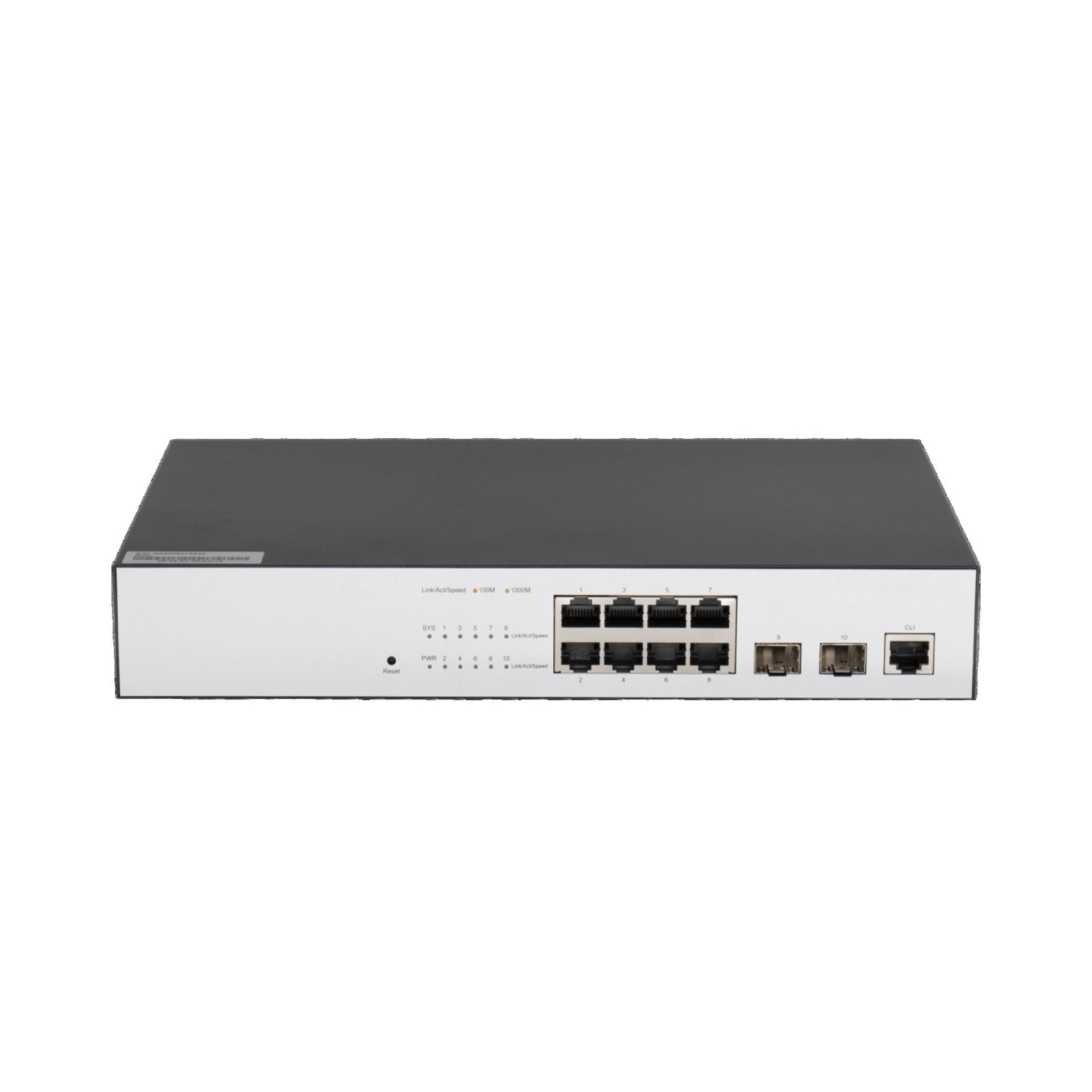 Управляемый коммутатор GIGALINK, L2, 8 10/100/1000Мб/с BASE-T, 2 SFP 1000 Мб/с Base-X, 1 консольный порт GL-SW-G201-10