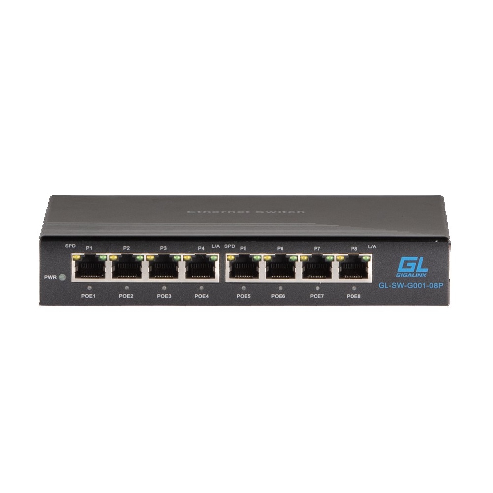 8 PoE (802.3af) порта 1Гб/с, 120Вт