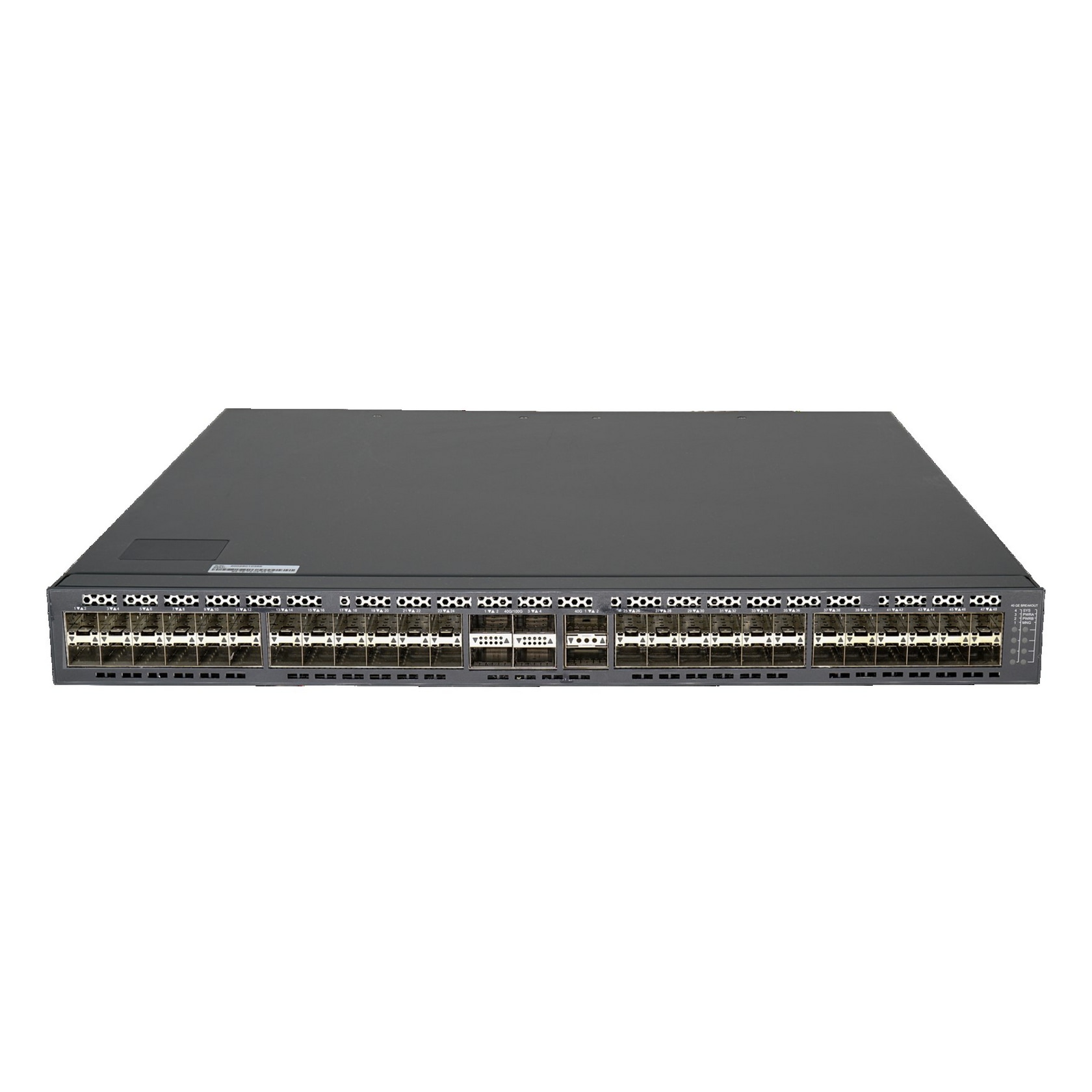 Управляемый коммутатор уровня ядра сети GIGALINK, L3, 48 10Гб/с SFP+, 2* 40Гб/c QSFP+, 4* 100Гб/с QSFP28, 1 RJ45 консольный порт, 1 MGMT