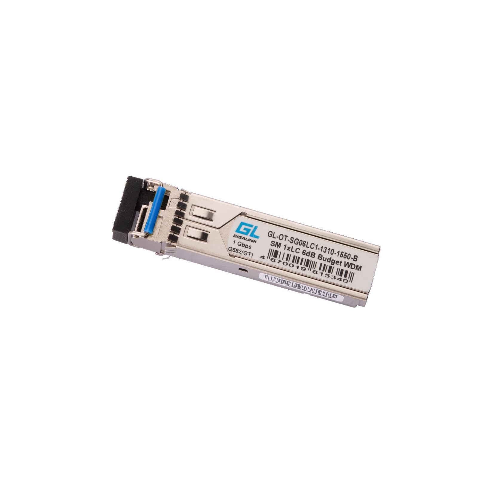 Модуль GIGALINK SFP, 1.25 Гбит/с, WDM, 1 ОВ, SM, 1xLC, Tx:1310/Rx:1550 нм, DDM, 6 дБ (до 3 км) GL-OT-SG06LC1-1310-1550-B