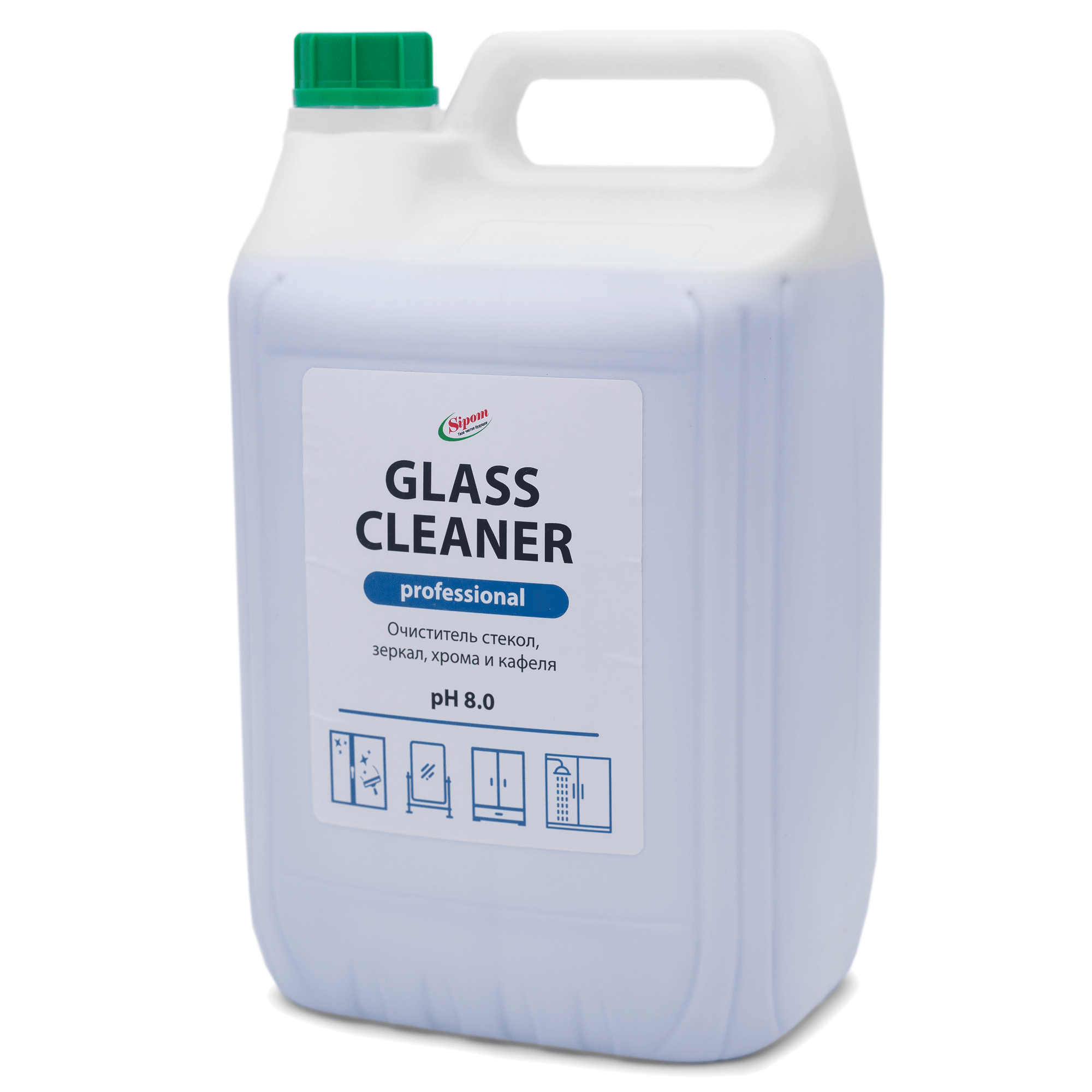 Моющее средство для стекол и зеркал SIPOM Glass Cleaner, 5л